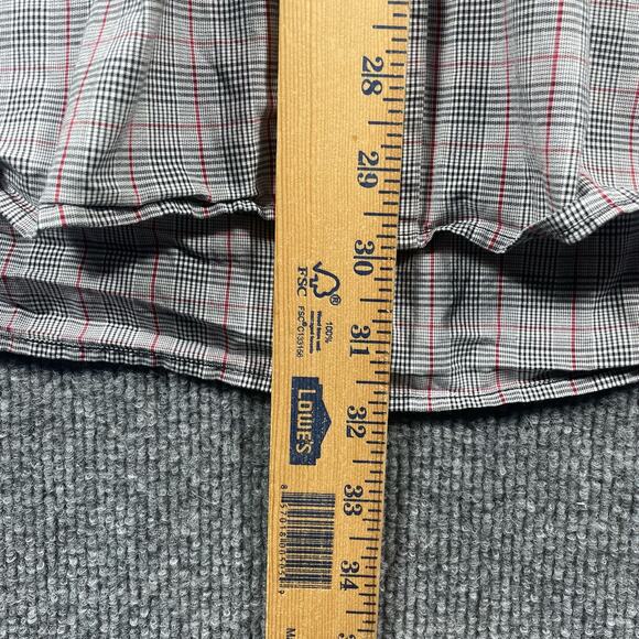 Pendleton Woolen Mills Metro Shirt Men's XL Black/Red Plaid Wrinkle Resistant - Picture 7 of 9